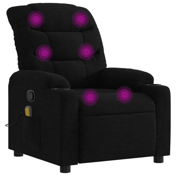 VidaXL Fauteuil de Massage Inclinable, Chaise avec Repose-pieds, Siège avec Dossier et Accoudoirs Salle de Séjour, Moderne, 374158
