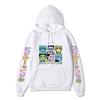 Hunter X Hunter Six Characters Grid Hoodie Color Japanese Sleeve Print Anime Casual Hooded Sweatshirt Pullover