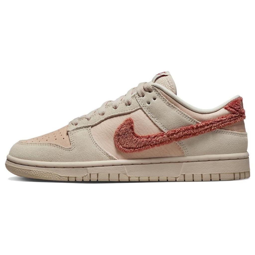 Nike  Dunk Low Terry Swoosh Women Sneakers Pink Shimmer Sanddrift DZ4706-200