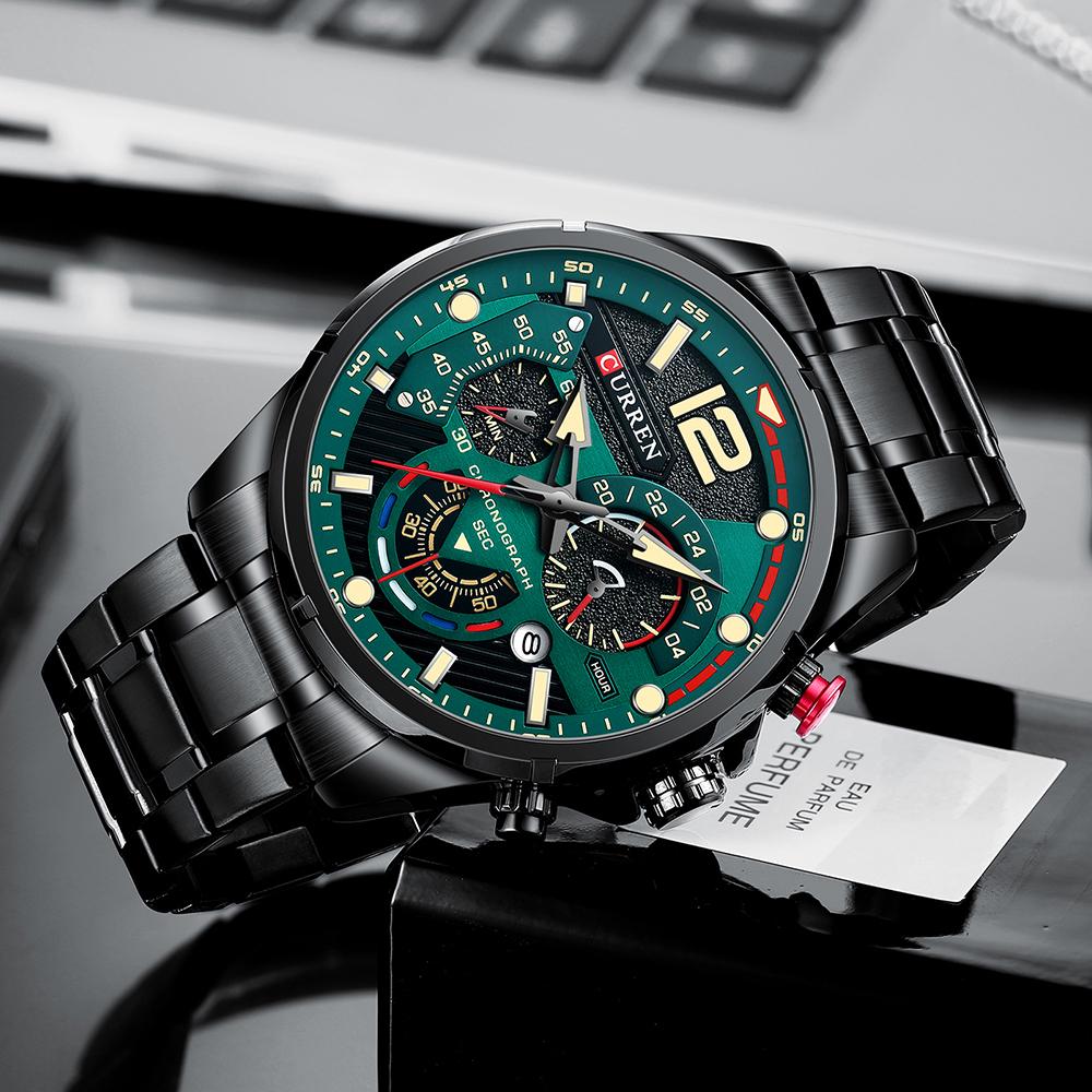 CURREN Men's Fashion Watch Top Luxury Quartz Watch Casual Slim Waterproof Luminous Sports Date Watch Men's Relogio Masculino
