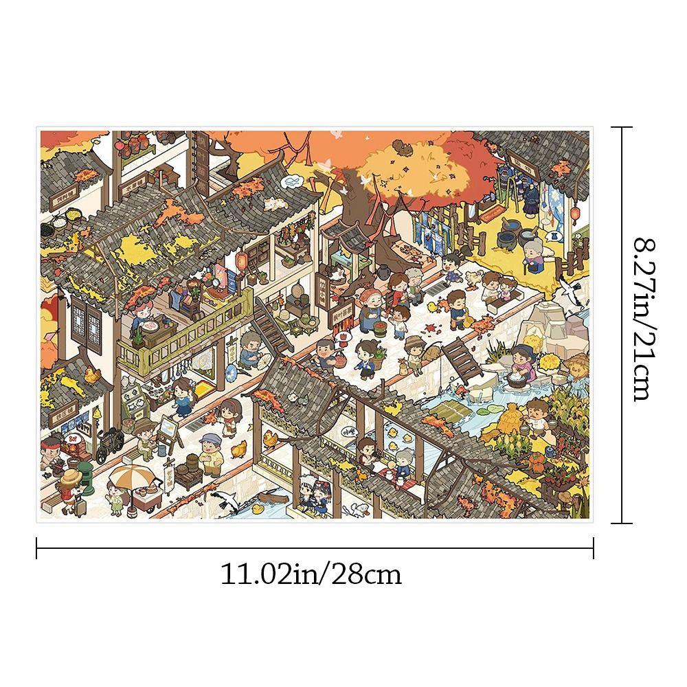 Kawaii Design Landscape Sticker Special Economic Zone DIY Pocket Scene  Home Decoration