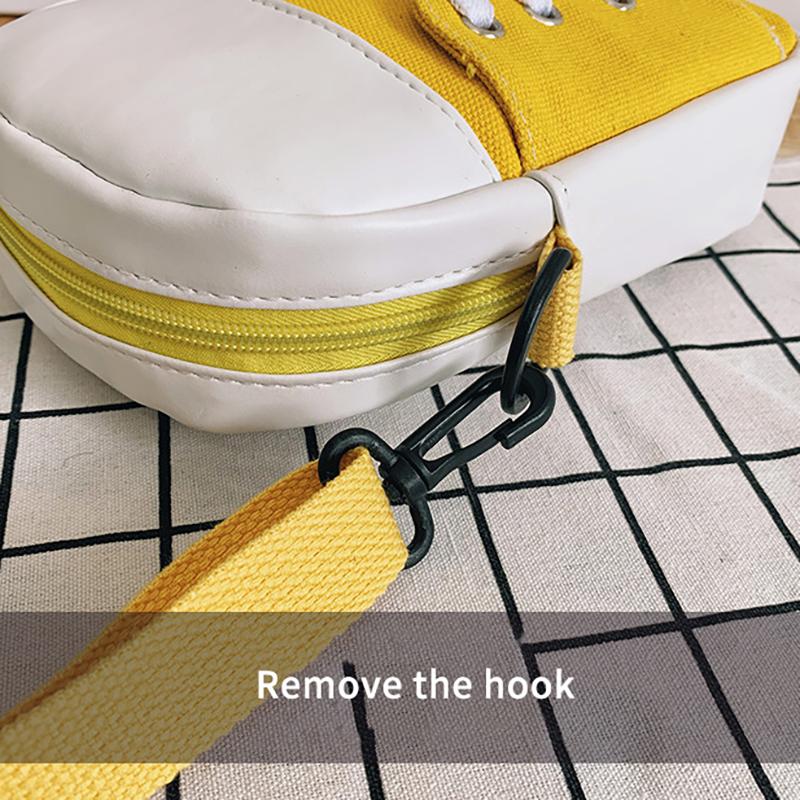 Korean Style Patchwork Canvas Crossbody Bag Women'S Bag Creative Student Shoulder Bag