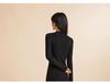 Eng anliegendes Strickkleid für Damen: Würziger Stil, Rundhalsausschnitt, Durchsichtig, Hüftbetont, Kurzer Rock für Herbst/Winter
