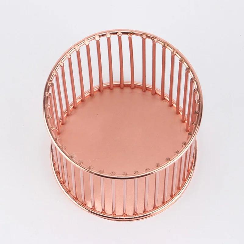 Latest INS Desktop Pen Holder Office School Storage Case Metal Gold Rose Gold Box Desk Pencil Organizer Home Decor Makeup Storage