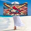 St. Louis Cardinals Logo Print Beach Towel, Large Soft Quick Dry Towel for Beach Camping Swimming