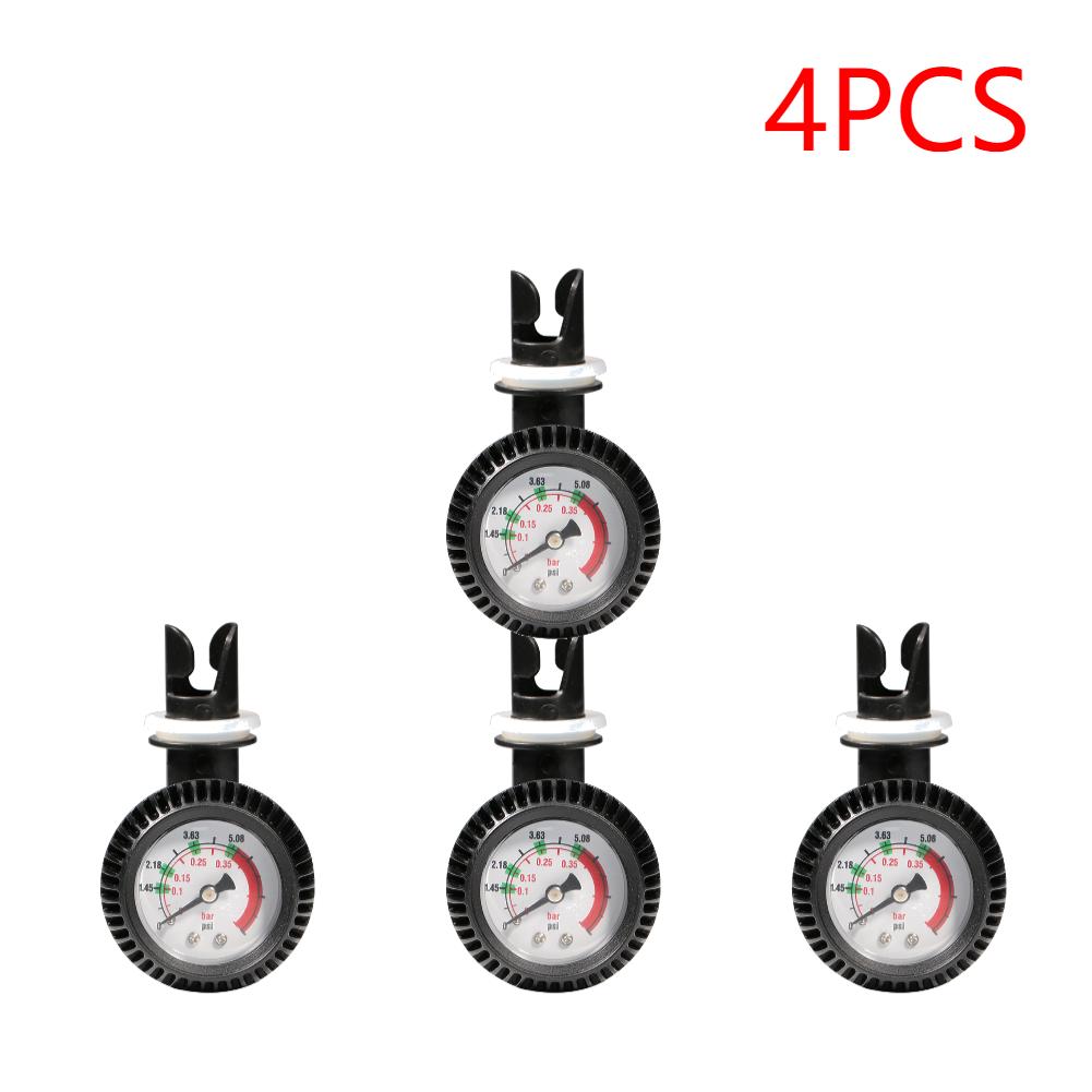 Air Pressure Gauge 5 PSI Inflatable Boat Test Air Valve Connector Air Thermometer  Kayak Pump Gas Meter ABS Barometer