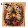 Fai da te Mosaico 3D Artigianato Halloween Pittura con Perle Finte Kit, Fantasma Carino 3D Hobby Antistress per Donne Kit Adulti, Artigianato di Natale Casa