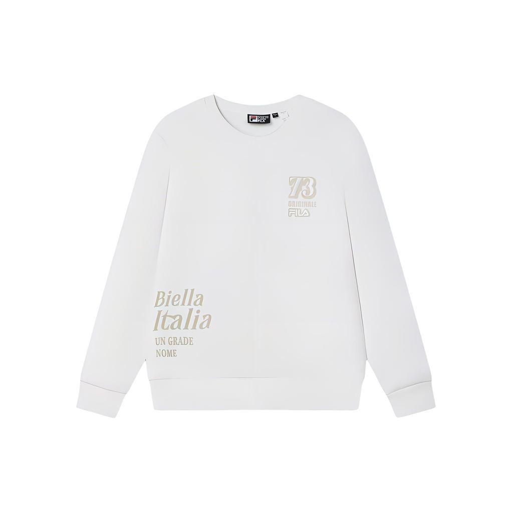Fila Felpa Casual Girocollo con Stampa Lettere Uomo felpa Nuvola-Fungo-Bianco F11M419202F-WT