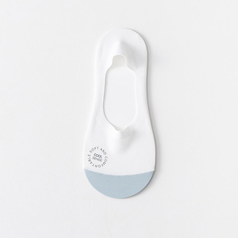 Women's Summer Ultra Thin Cotton Bottom Ice Screen Eye Breathable Invisible Heel Socks
