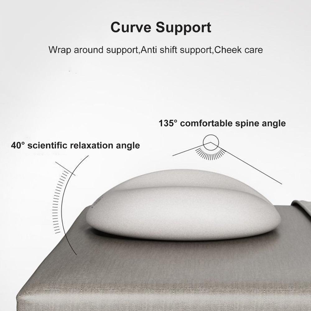 Soft Rebound Face Down Prone Cushion Memory Foam Hollow Face Pillow Massage Table Accessory серый