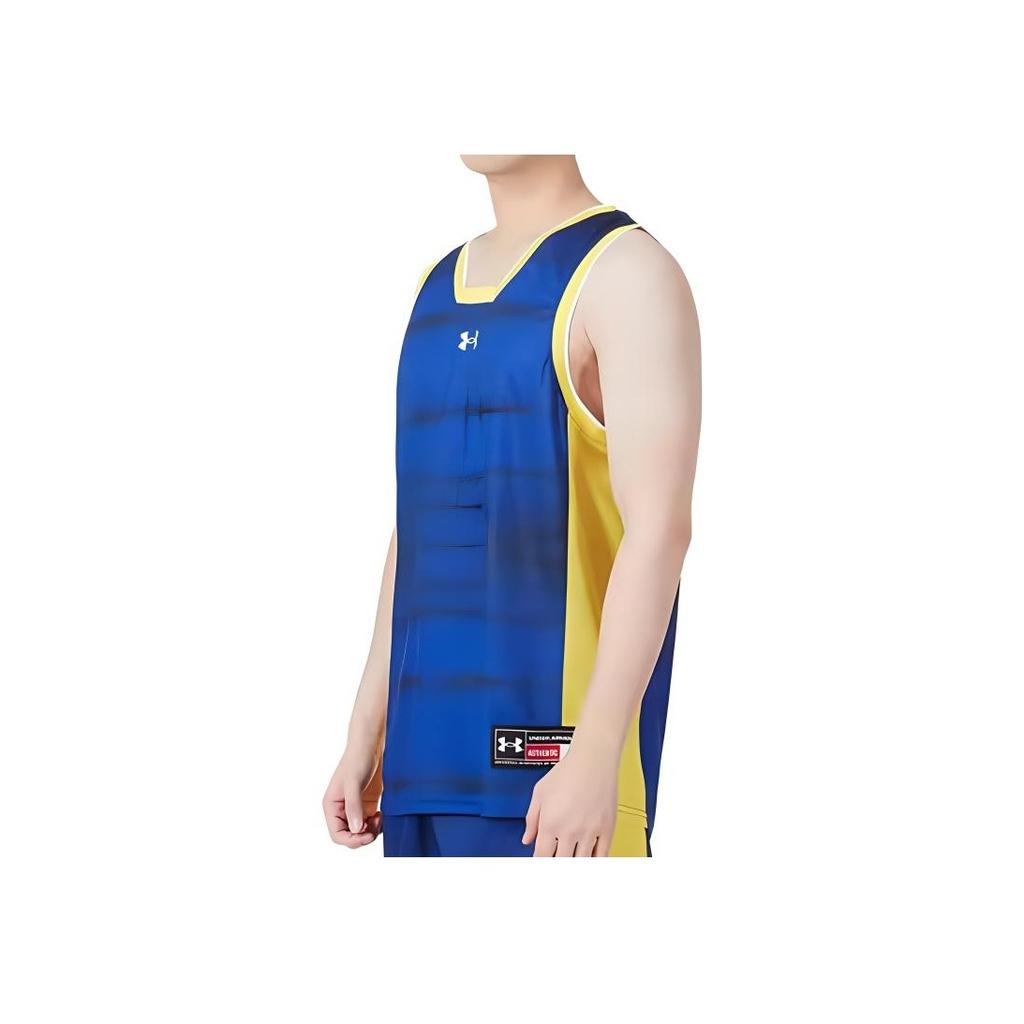 Under Armour Color Block Logo Print Basketball Knit Vest Men Tops Royal-Blue 22500103-400