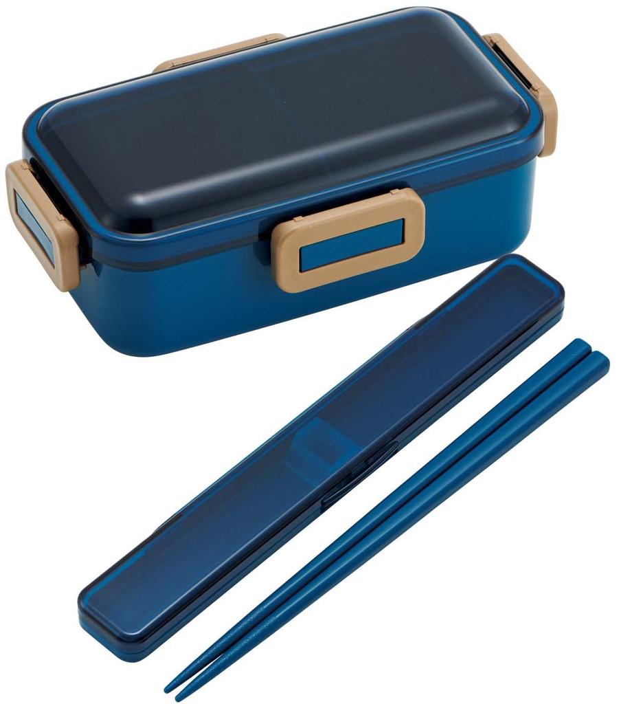 Skateboard Lunch Enkel Tillverkad för med Låsning för Diskmaskin och Mikrovågsugn Havsblå Låda, 530ml, Nivå, Japan, Kvinnor, 4-Punkts Läckagesäker Förvaring,