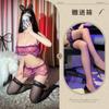 Night listening fragrance lingerie women's sexy lace three-point pajamas mesh open crotch free perspective set