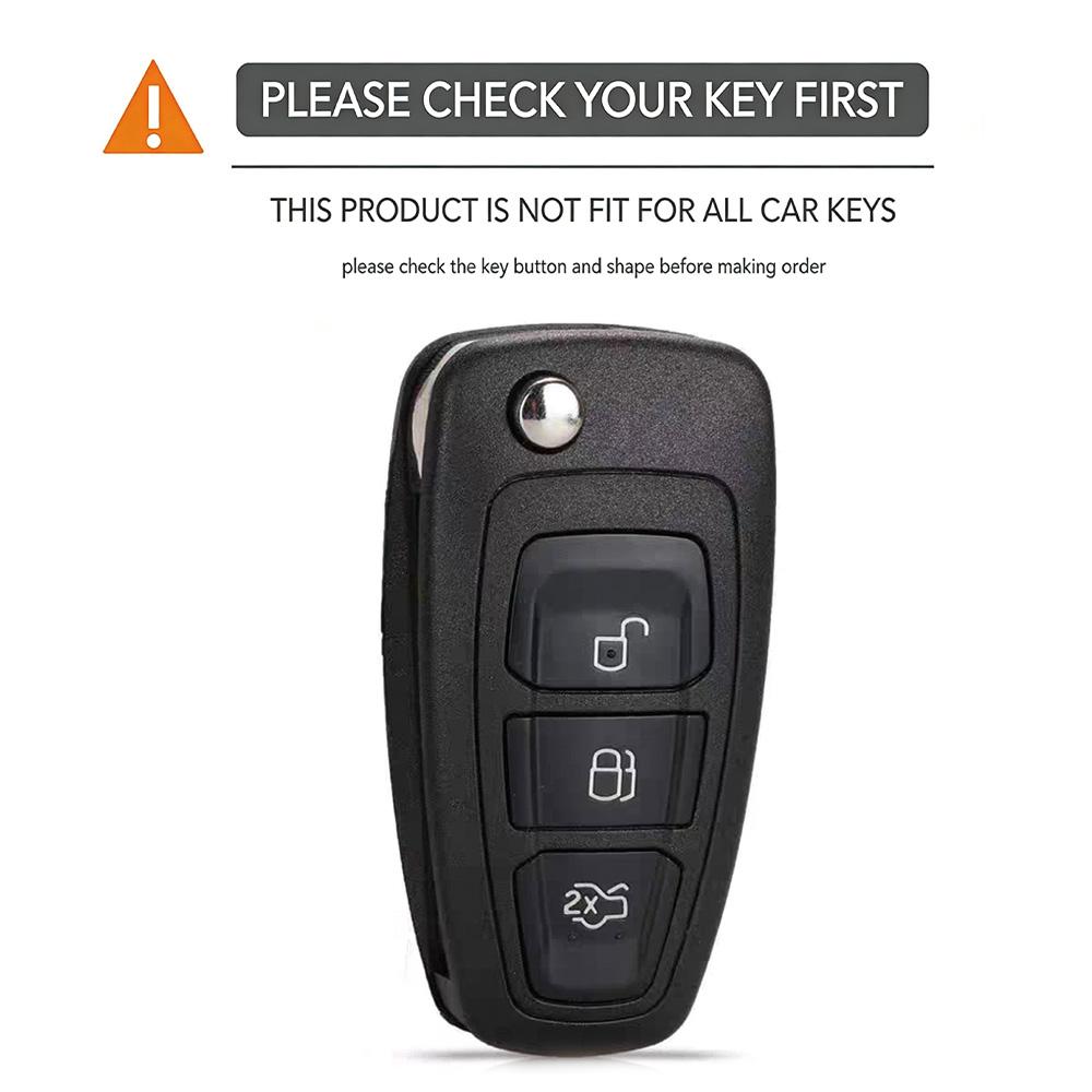 Premium Silicone Car Key Case Cover With Keychain-For Ford Ranger C-Max S-Max Focus MK3 Galaxy Mondeo Transit Tourneo