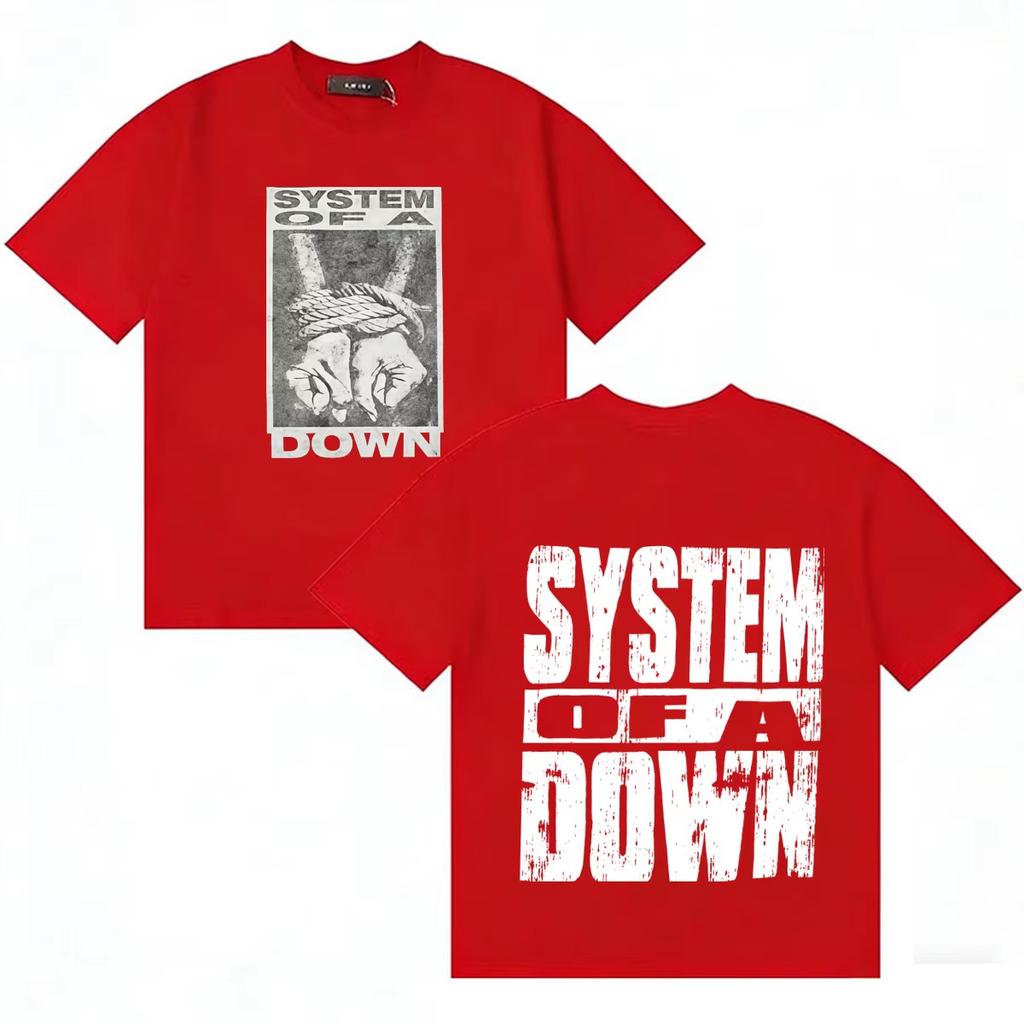 2026 System of A Down Fashion Pattern Y2K Loose Soft Cotton Comfort Short Sleeve Unisex Women And Men T-Shirt
