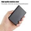 Black Stainless Steel Case Slim Blocking Wallet ID Credit Card Holder Men