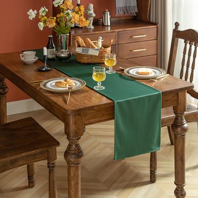 Table Flag Chinese Solid Color Fabric Art Table Cloth Long Strip Office Exhibition Table Cloth Home Decoration Table Cloth Table Flag