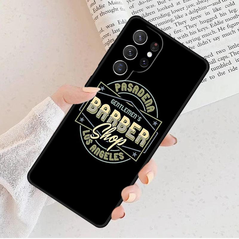 Barber Shop Hair Stylist Salon Phone Case For Samsung Galaxy S25 S23 S30 S8 S21 S20 FE S24 S22 Note 10 20 Plus Lite Ultra