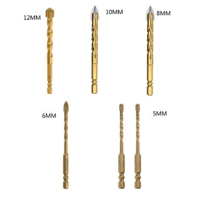 5/6/8/10/12mm Multifunctional Tile Drill Bits For Glass Ceramic Concrete Hole Opener Brick Hard Alloy Triangle Bit Tool