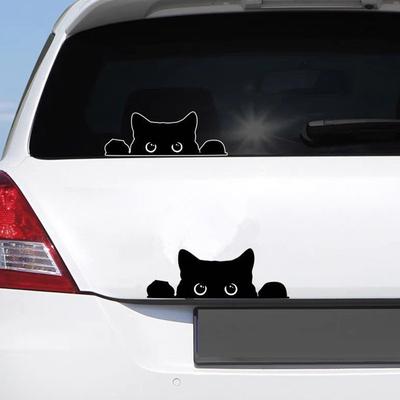 Peeking Cat Car Stickers Waterproof Automotive Decals for Bumpers Windows, Laptop Helmet Suitcase Motorcycle Truck Vinyl Decor