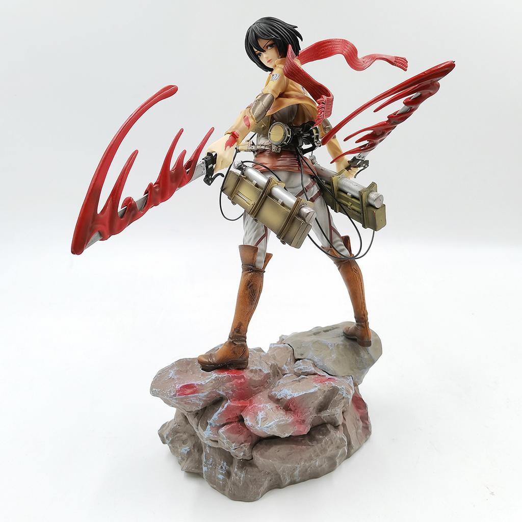 Animation Attack on Titan Figure Shingeki no Kyojin Levi Mikasa Ackerman POLYVINYL CHLORIDE Action Figure Plaything GK Game Statue Collector Miniature