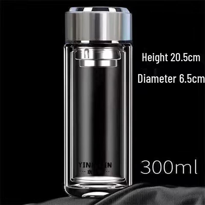 Shangqi Double-Wall Glass Portable Water Bottle