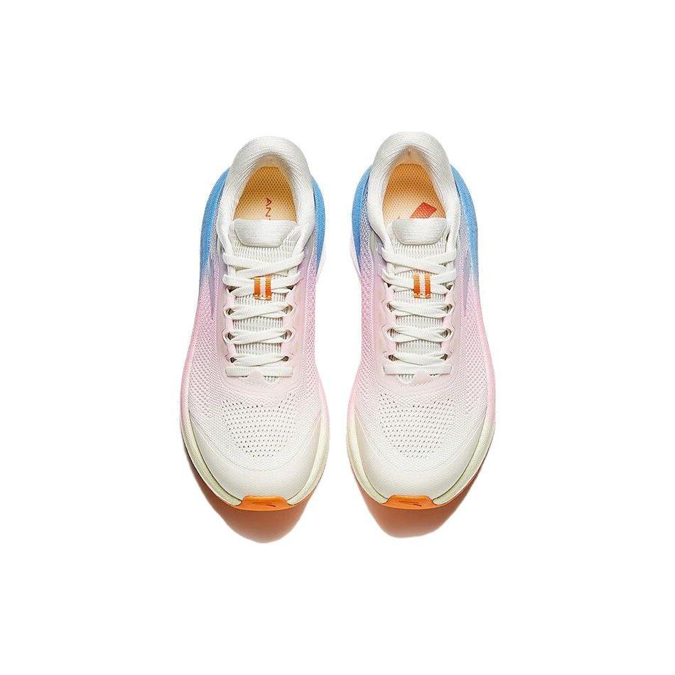 Anta Versatile Slip Resistant Low Top Running Shoes Women's White Pink Blue 922335585-4