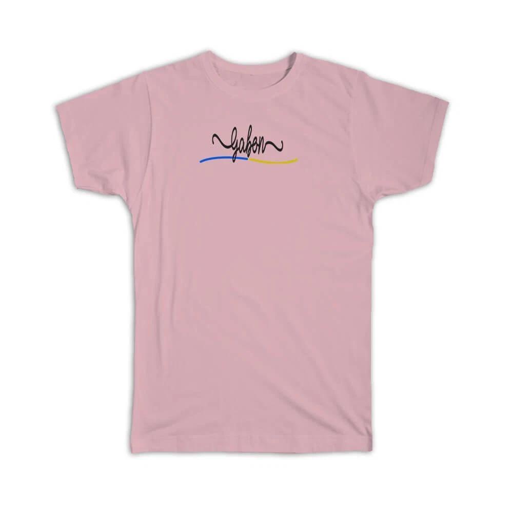 

Gift T-Shirt : Gabon Flag Colors Gabonese Travel Expat Country Minimalist S