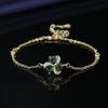 Elegant Inlaid Rhinestone Bracelets Clover Charm Bracelet for Women Fashion Jewelry Accessories Party Gifts