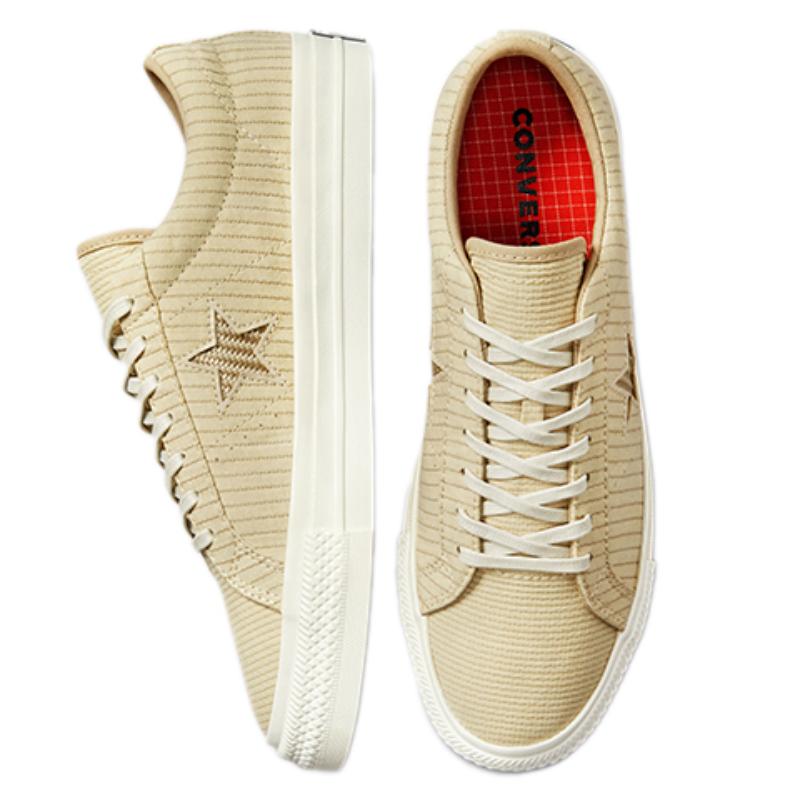 Converse One Star Mellow Mild Canvas Casual Non-Slip Abrasion Lightweight Low-Top Board Shoes Unisex Desert Yellow