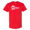 Tunisia Football Strike - Soccer Sports Short Sleeve T-Shirt - Red