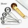 Stainless Steel Measuring Spoons Cup And Spoon Set, Ergonomic Round Design Precision for Recipes Kitchen Tools, Durable Easy Cleaning Measurement