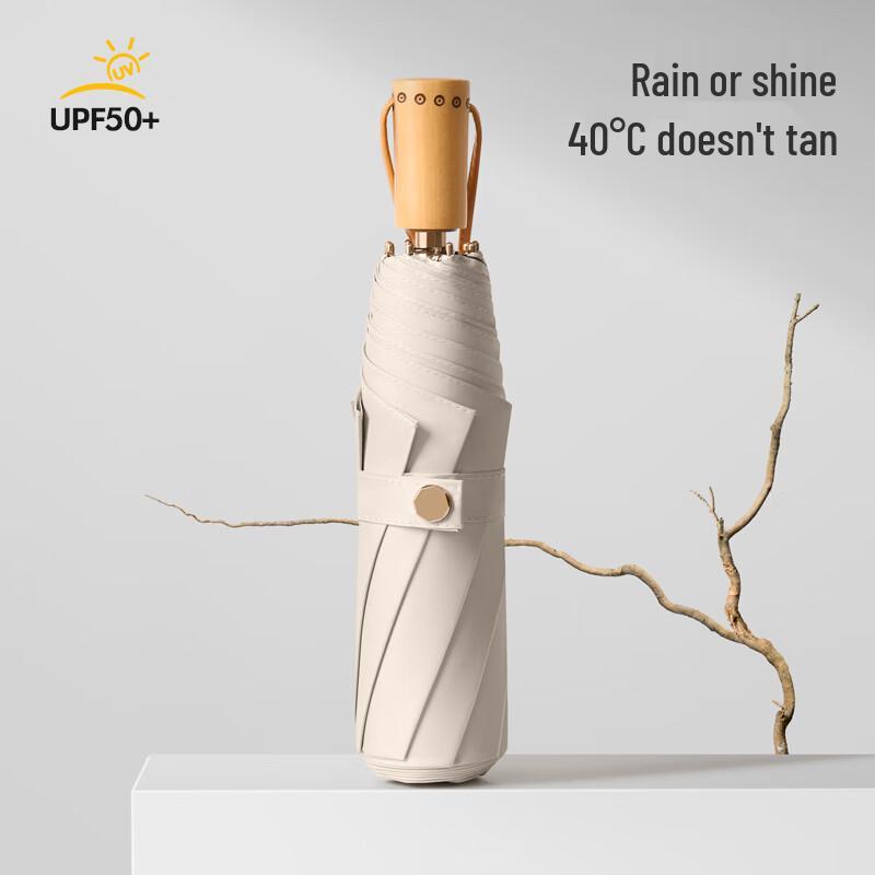 Mido Triple-Fold UV Protection Sun & Rain Umbrella