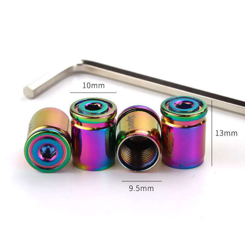 4pcs Anti Theft Valve Tyre Cap Covers Universal Sport Wheel Tire Valve Stainless Steel Caps For Cars Motorcycles Bicycle