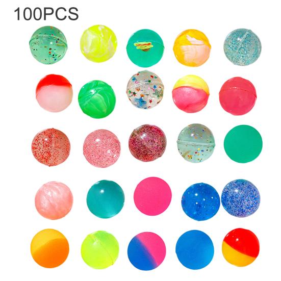 100Pcs Color Toy Indoor Bouncing Balls Fun Portable Transparent Outdoor Play Flexible Ball Toys for Kids