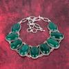 Collar de Ónix Verde Plata de Ley 925 Sólida con Cadena Ajustable, Collar de Joyería de Piedras Preciosas Hecho a Mano Para el Día de los Caídos