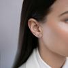 S925 Sterling Silver Geometric Circle Earrings - Light Gold Round Bead Studs, High-End, Versatile Jewelry for Women