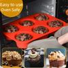 1/2 Stück Silikon Jumbo Muffin Backform 6 Mulden Riesen Silikon Cupcake Backform/Förmchen Tiefe Popover Backform Große Muffin Backformen Backen Käsekuchen Häppchen