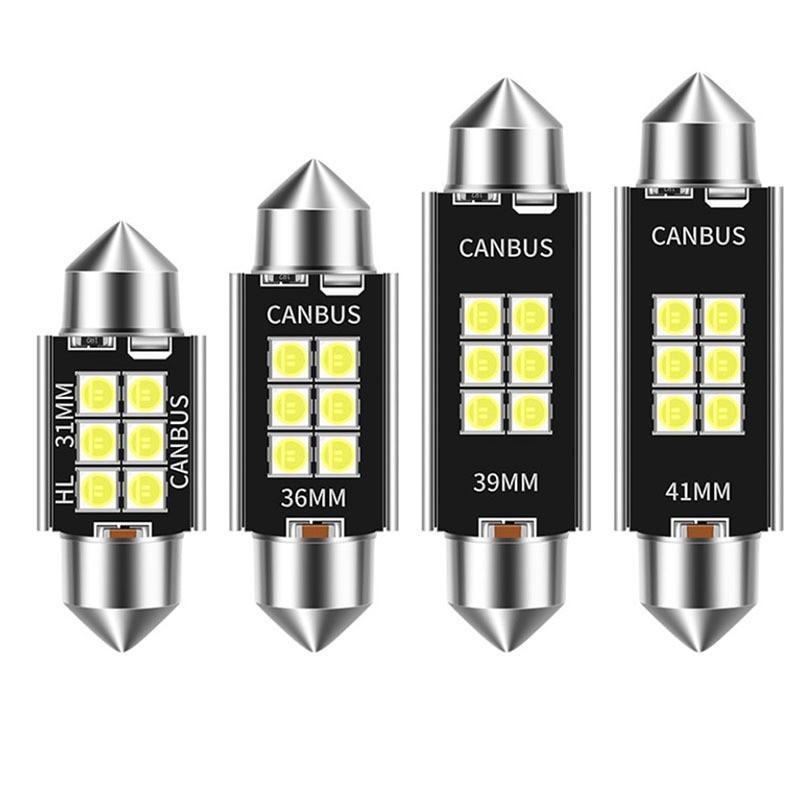 Automotive Led License Plate Reading Light 31Mm 36Mm 39Mm 41Mm Csp 3030 Signal Lamp Canbus Bulb Light License Plate Lamp