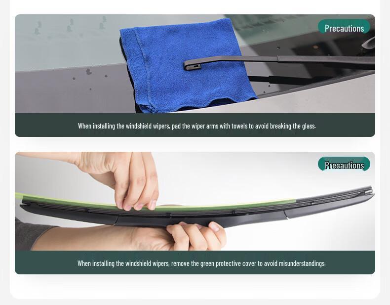 Chery Tiggo 3 Silent Front & Rear Frameless Wiper Blades for New & Old Models