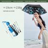 Beneunder UV Protection Five-Fold Pocket Floral Sun/Rain Umbrella