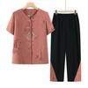Elderly Women's Casual Summer Two-Piece Outfit