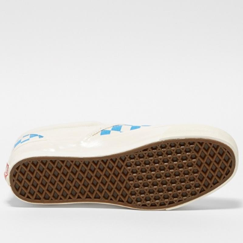Vans Mte Slip On Issue 98   Checkerboard Cyan Blue Vn000cwa0h71