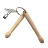 Professional Percussion Keychain Combo Wooden Sticks And Adjustable Lock Portables Music Accessory