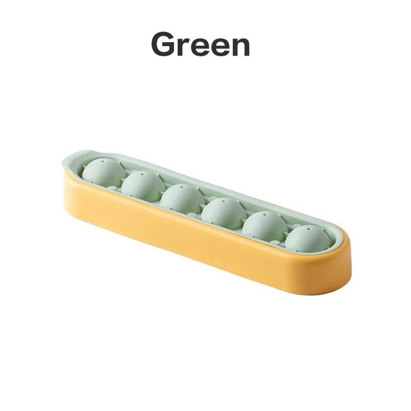 

6 Grids Ice Cube Tray Food Grade Silicone Ice Grid Mold Household With Lid Candy Bar Kitchen Gadgets In Summer Home Party зелёный