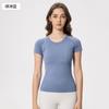 Spring and Summer New Women's Short-sleeved Crew Neck Sports T-shirt Running Fitness Top Slim-fitting Breathable Yoga Short-sleeved S1011