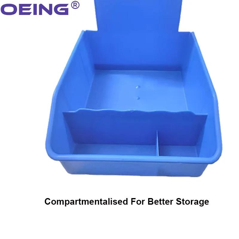 4Pcs Dental Turnover Storage Box Colourful Lab Work Tray Divided Teeth Model Tray With Metal Clip Dentistry Tools
