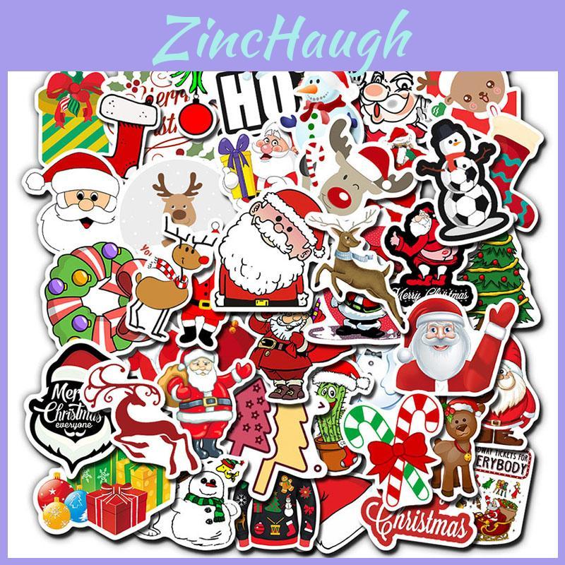 Festive Christmas Series Santa Snowman Stickers Perfect For Suitcases And Laptops