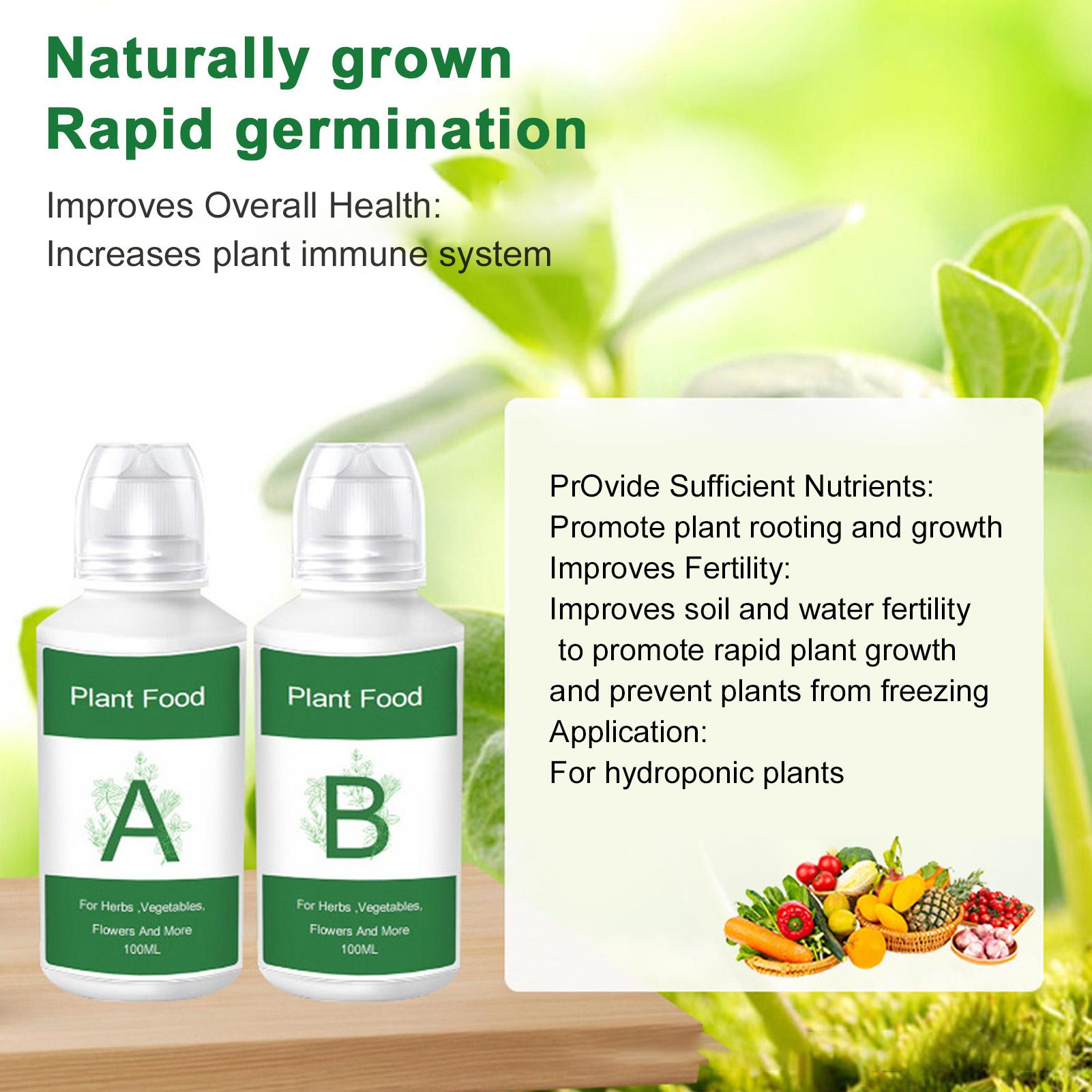 

3 Set Hydroponic Plant Food Plant Growing Hydroponic Nutrients Indoor Plant Food for Vegetables Fruit 3 Set