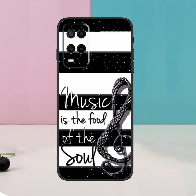 Music Note Musical Treble Clef Case For Oppo A40 A60 A80 A76 A96 A16 A17 A57 A18 A38 A58 A78 A98 A15 A54 A74 A94 A6 A5 Pro